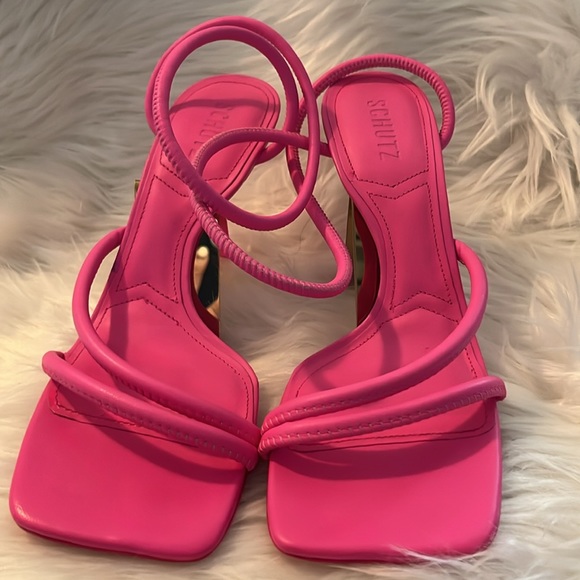NWOB Schutz x Revolve Shalla Heel in Bright Pink Sz 9